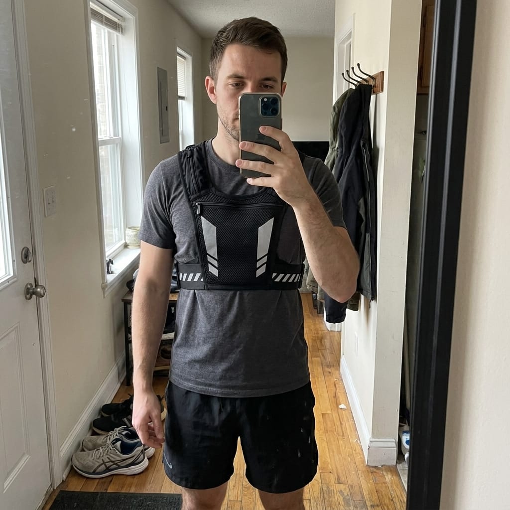 Customer photo review of Hands-Free Reflective Running Vest