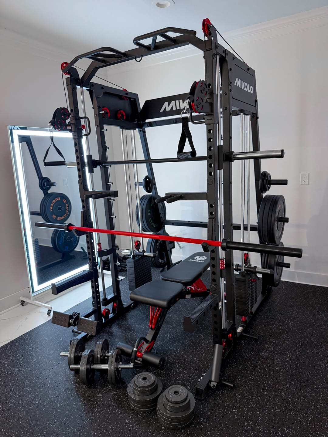 Customer photo review of M4-2.0 Elite All-In-One Workout Smith Gym Machine with Dual Weight Stacks (UPGRADED)