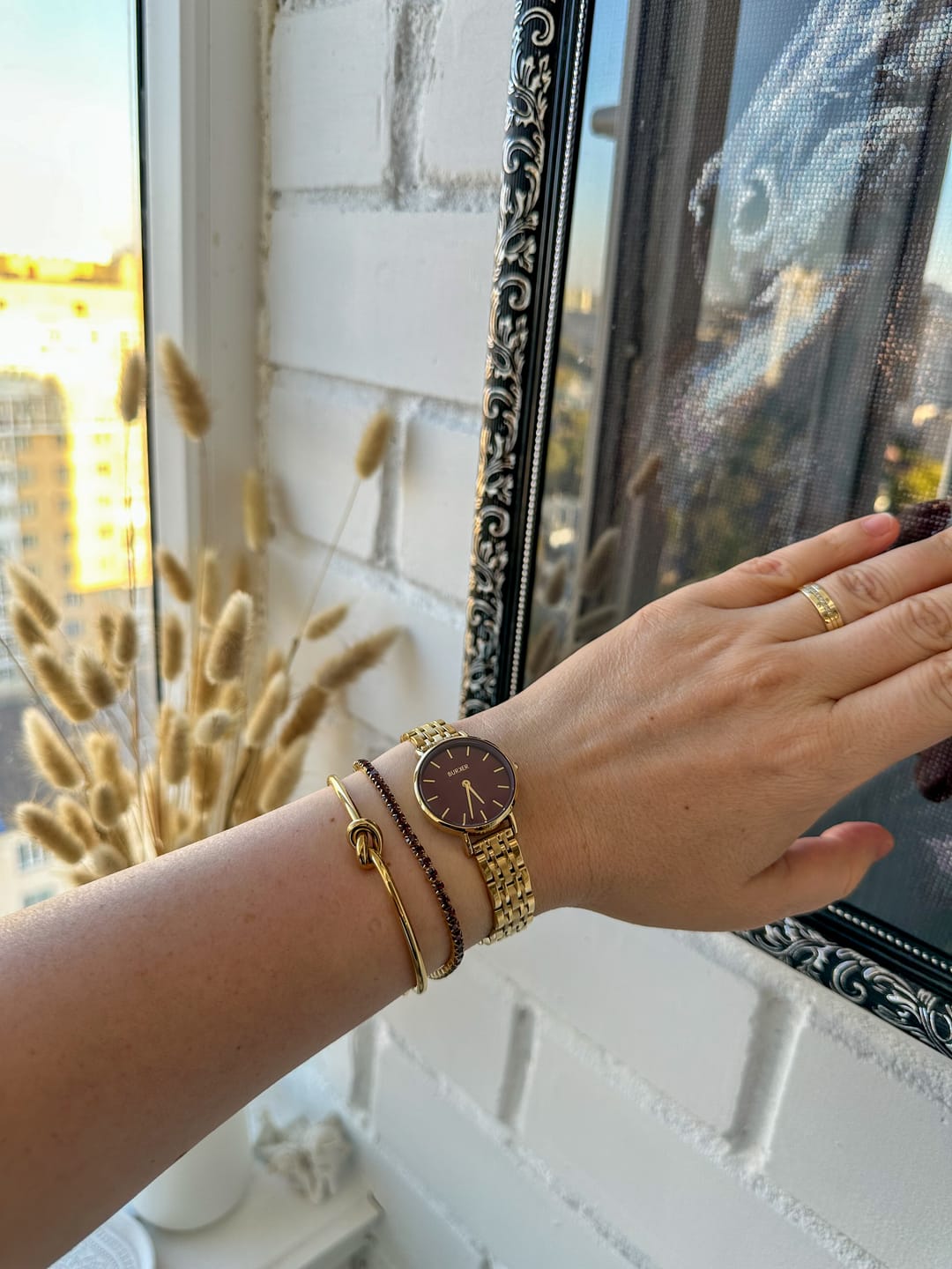 Customer photo review of Eternity Gold Bracelet
