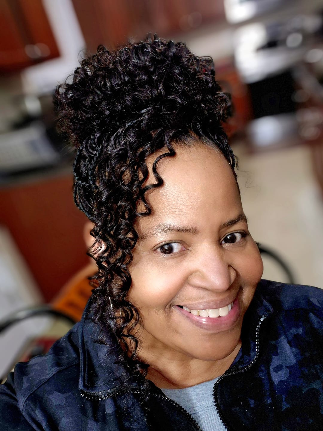 Customer photo review of Human Crochet Hair Deep Wave for Miracle Knots
