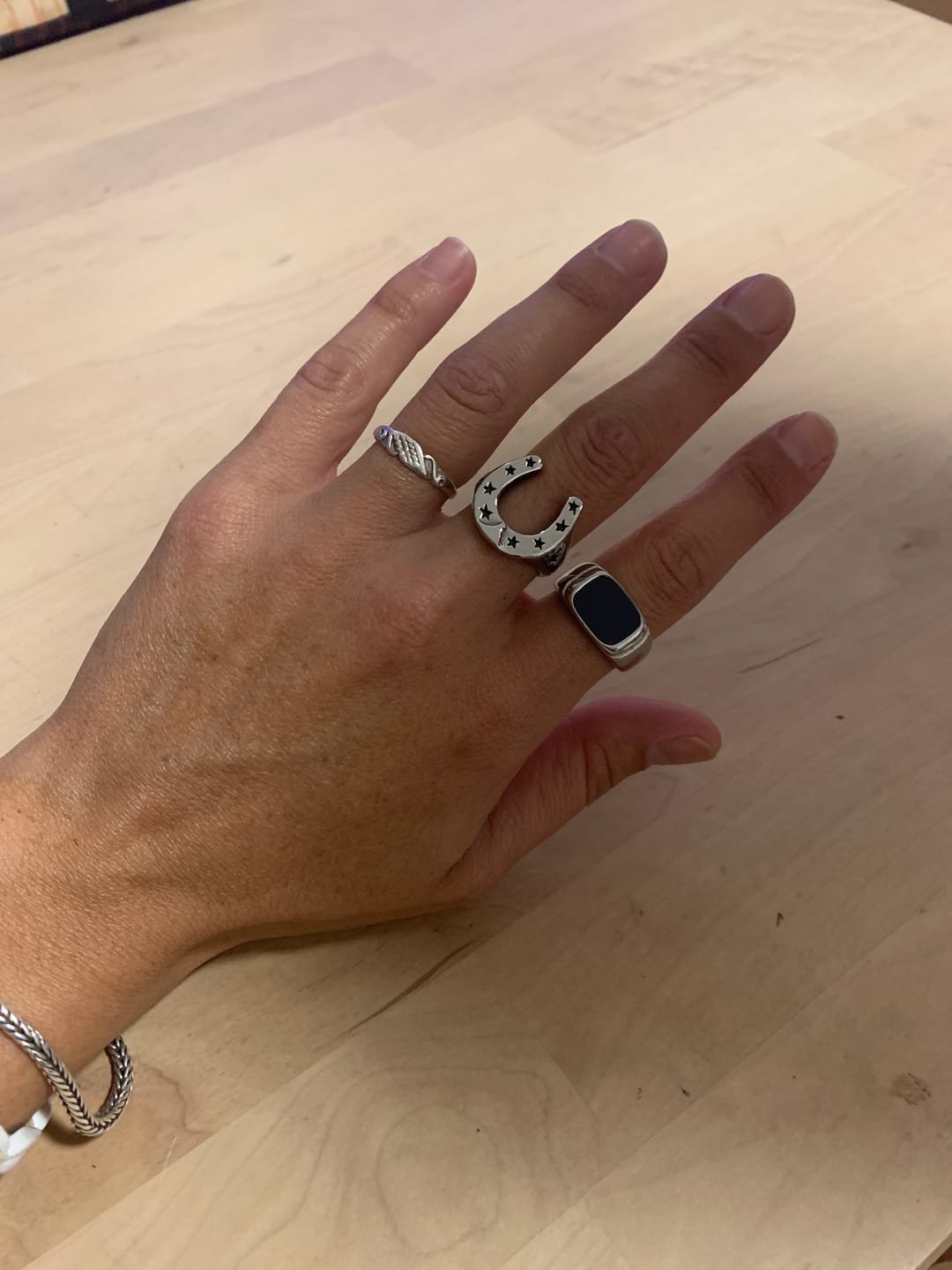 Customer photo review of Horse Shoe Ring