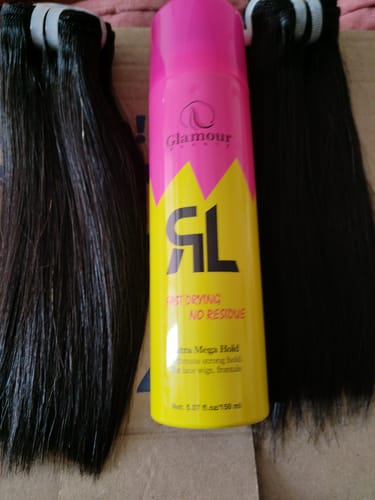 Customer photo review of Vietnamese Super Double Drawn Bone Straight Natural Black Bundles