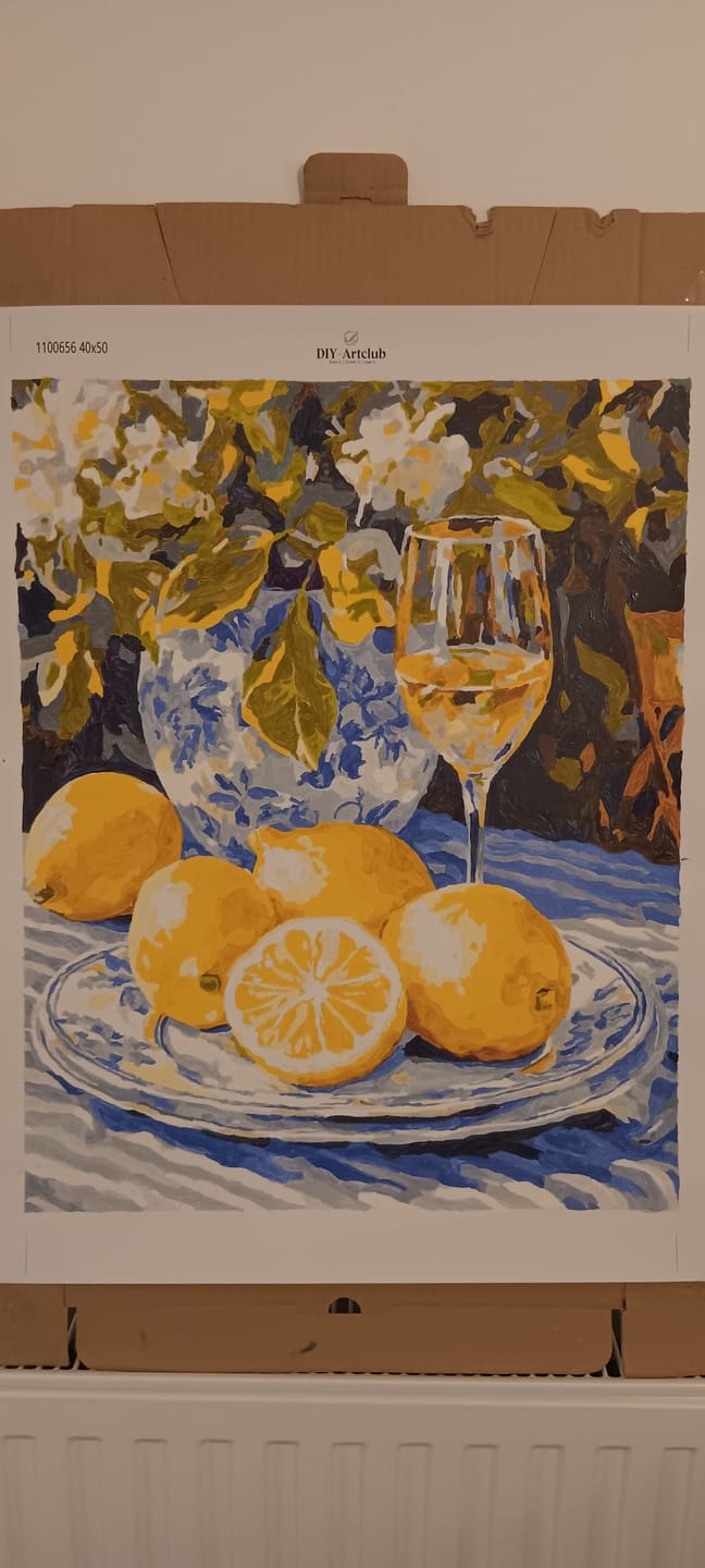 Customer photo review of Lemons and Wine | Paint by Numbers