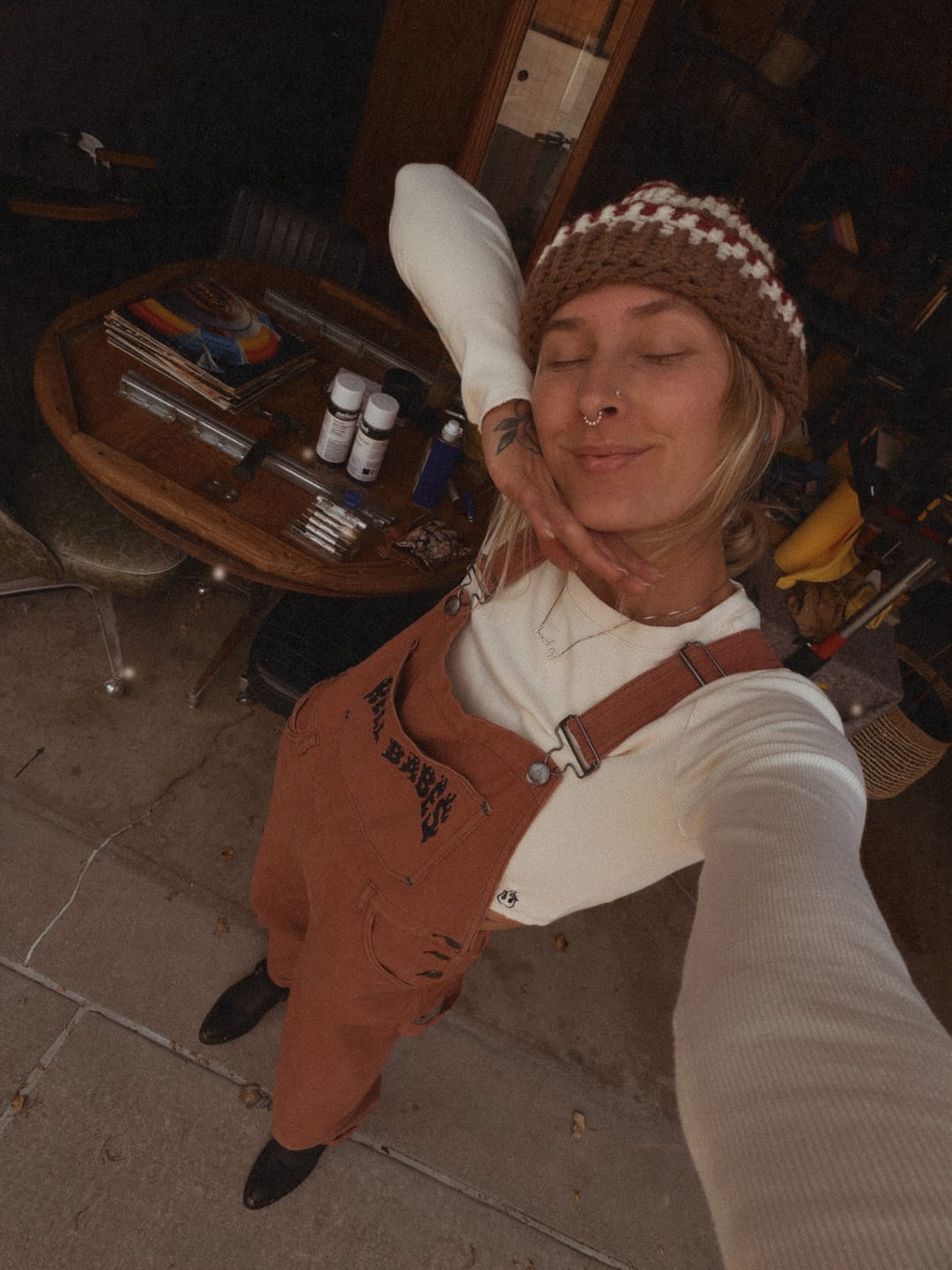 Customer photo review of Born Bad Overalls - Cherry Venom