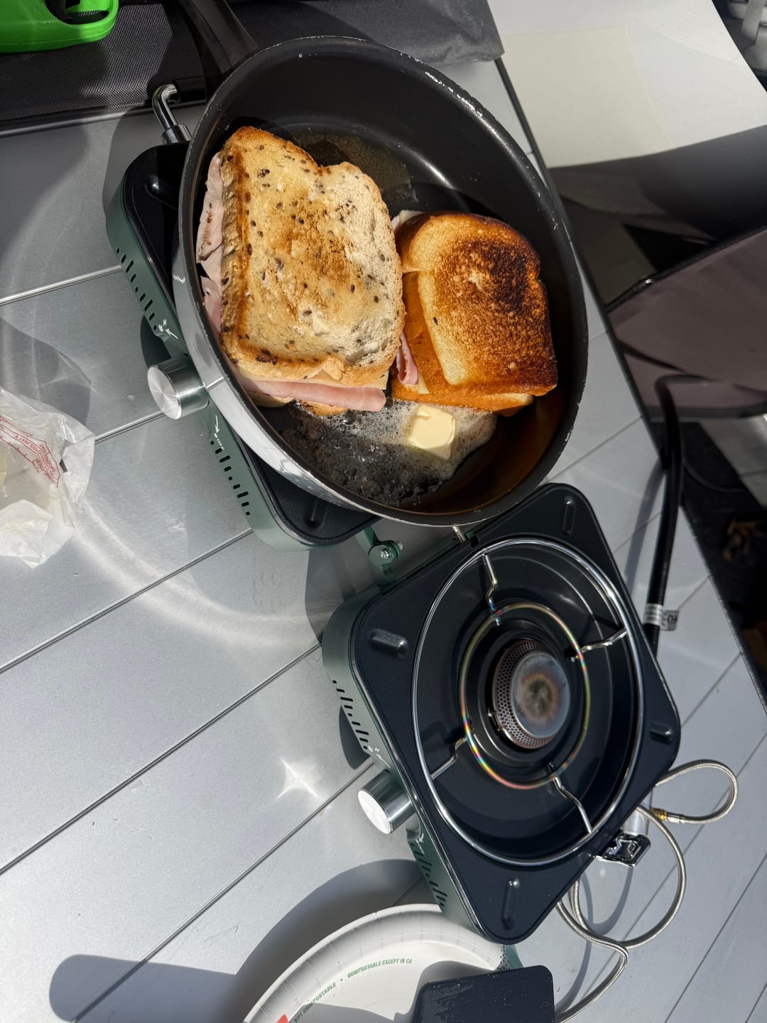 Customer photo review of Portable 2 Burner Propane Camping Stove