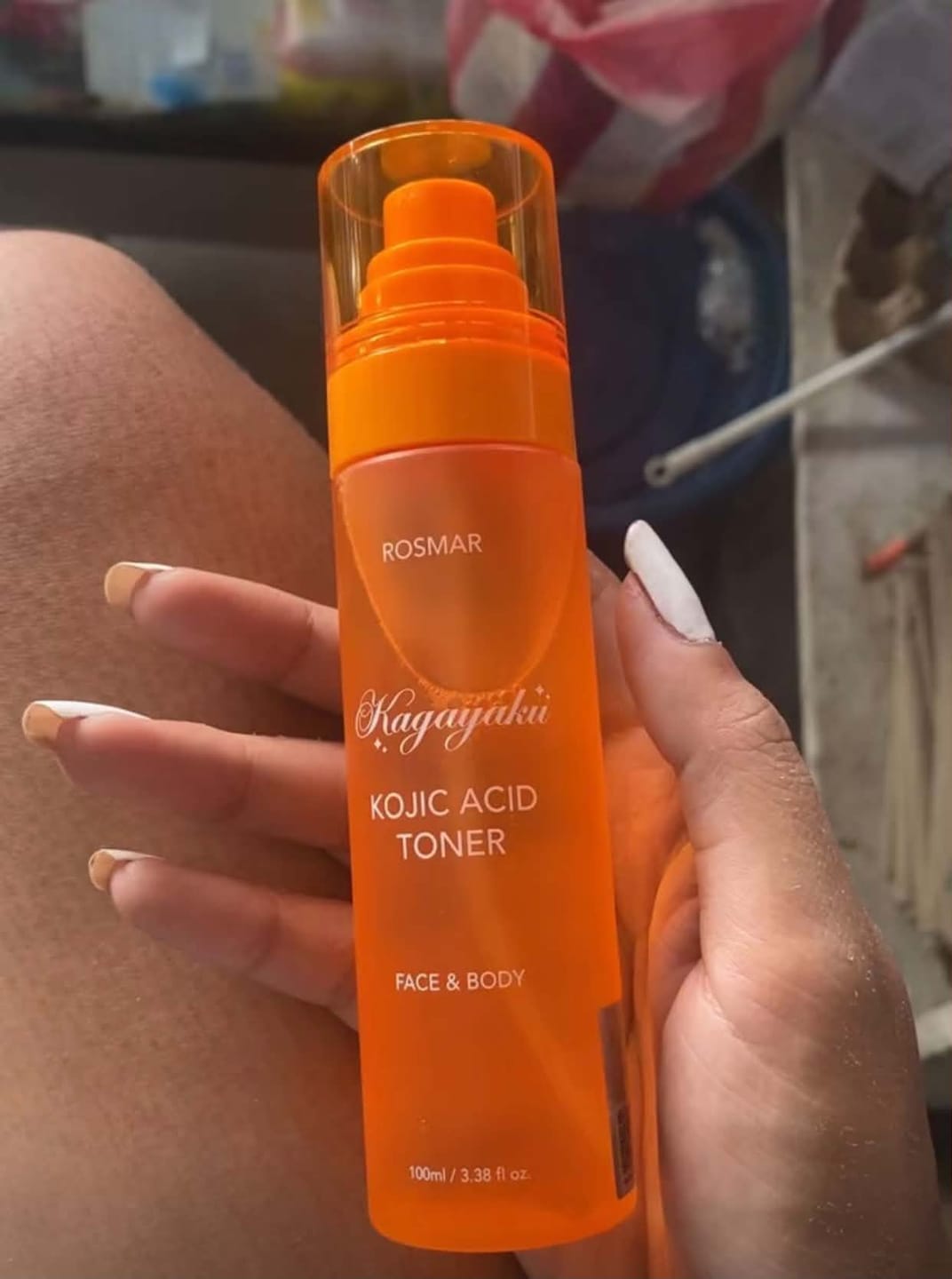 Customer photo review of ROSMAR KAGAYAKU Kojic Toner for Face and Body Whitening Moisturizing