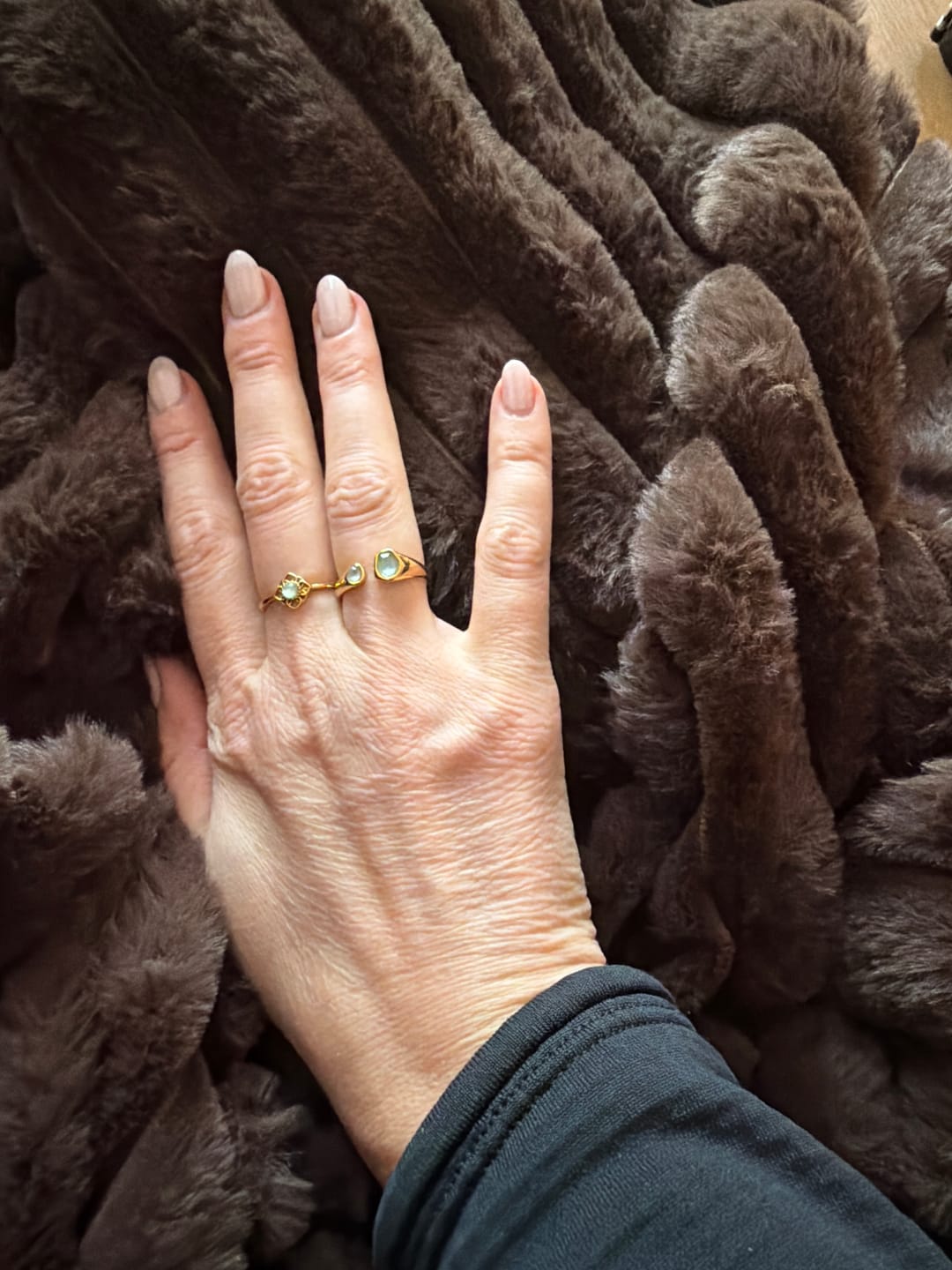 Customer photo review of Vintage Aquamarine Wrap Ring