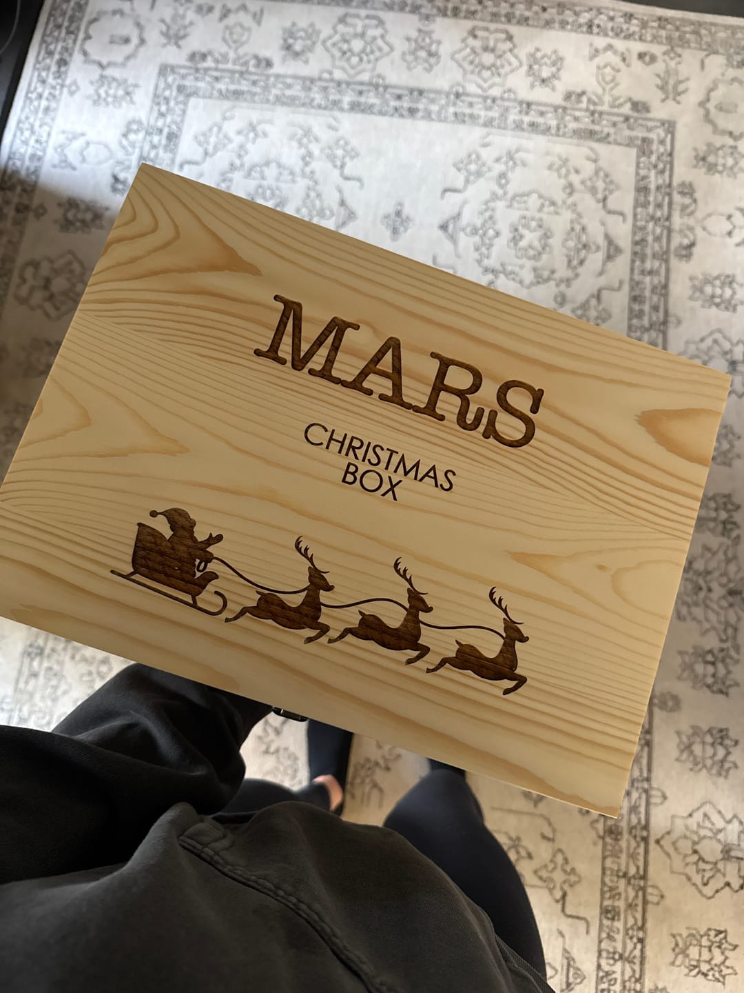 Customer photo review of Christmas Box with Santa and Sleigh