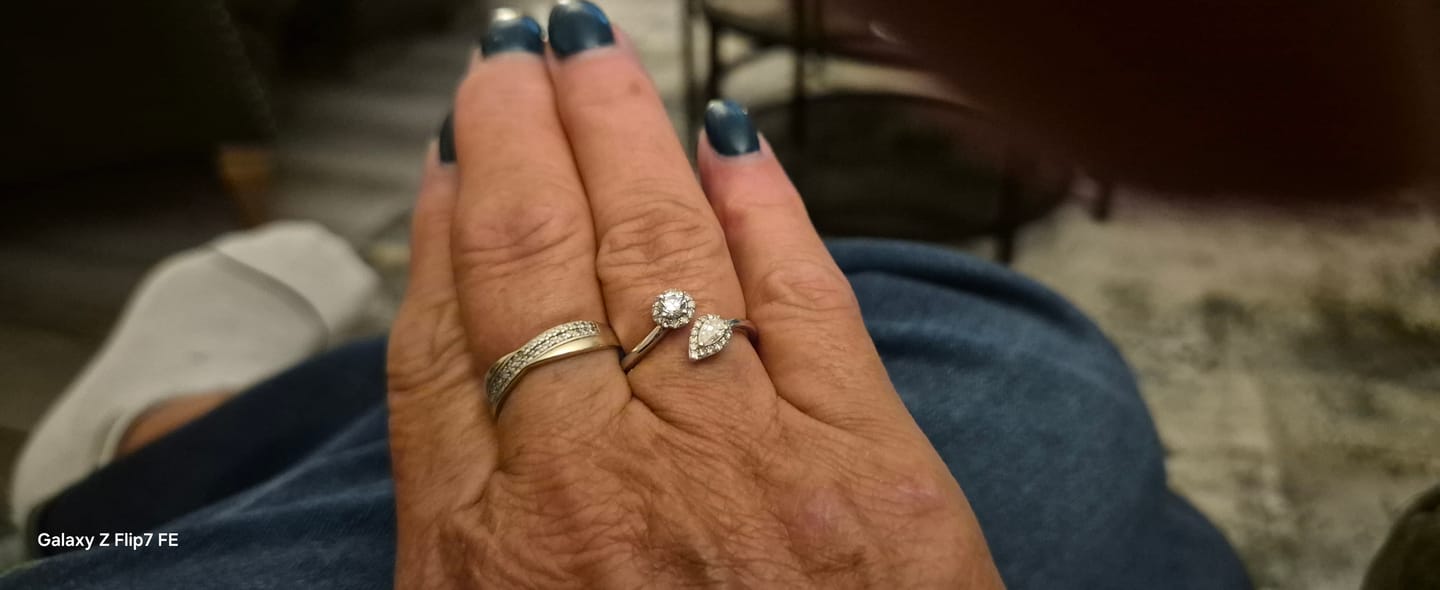 Customer photo review of Versa Ethereal Bypass Lab Grown Diamond Ring