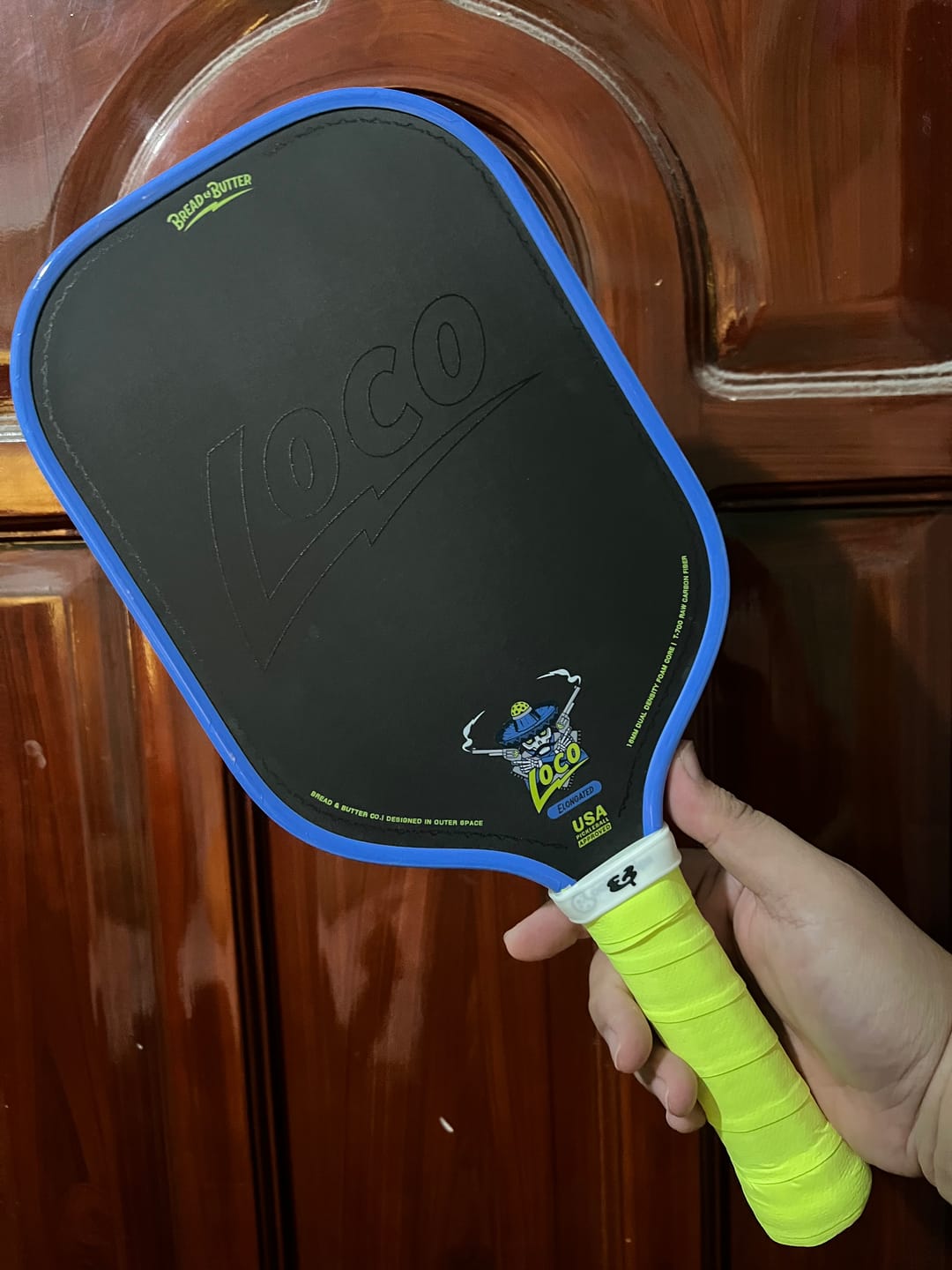 Customer photo review of The Loco 16mm Pickleball Paddle Elongated