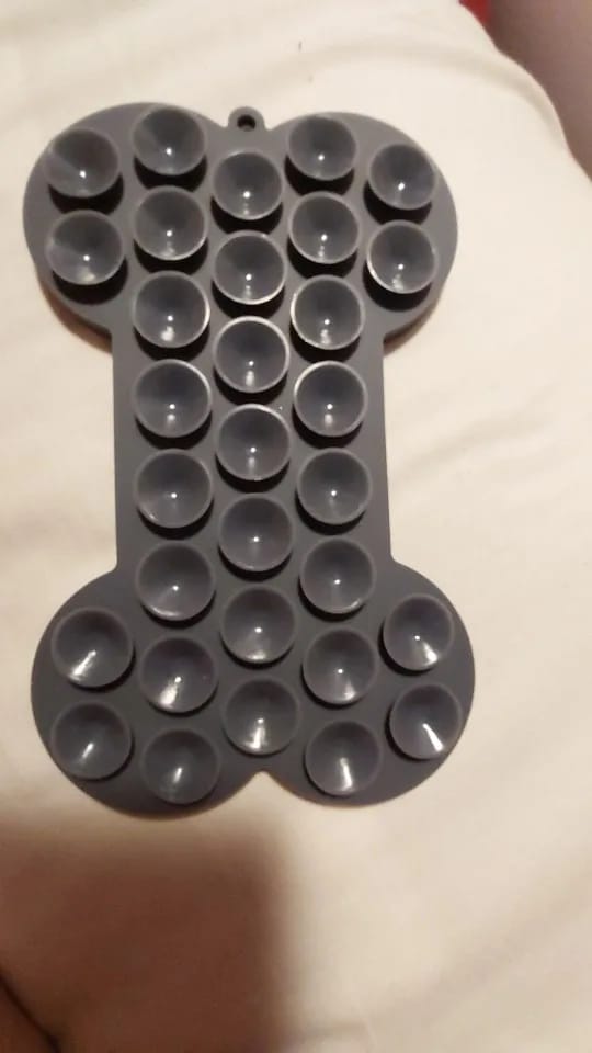 Customer photo review of Anxiety Relief Lick Pad