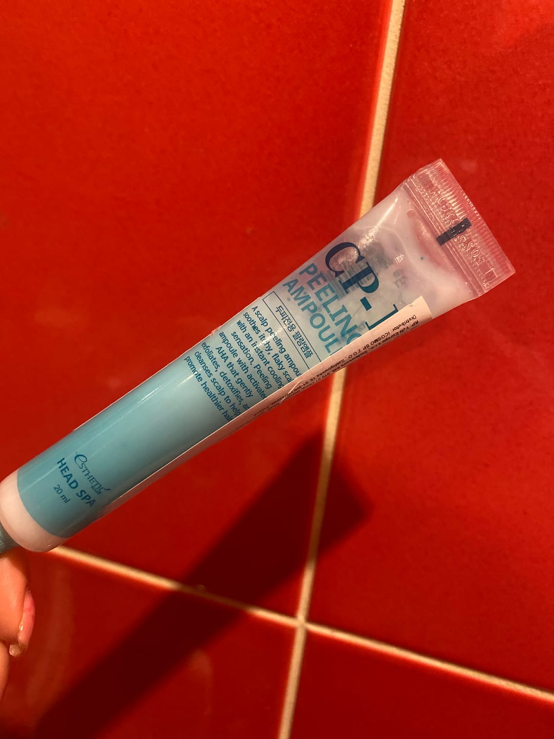 Customer photo review of Atvēsinošs skābju pīlings galvas ādai CP-1 Peeling Ampoule