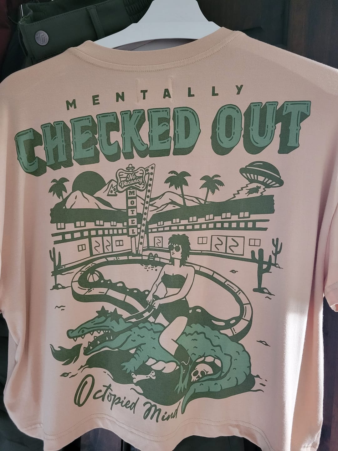 Customer photo review of Mentally Checked Out T-Shirt