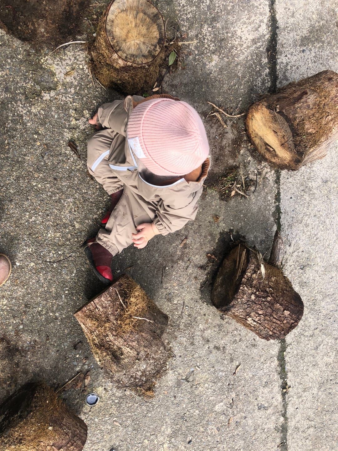 Customer photo review of Plum Lined Natural Rubber Ankle Rain Boots
