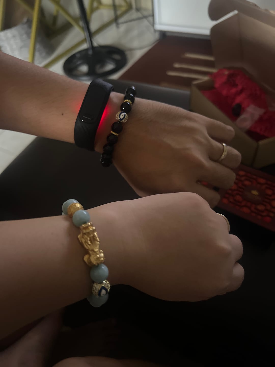 Customer photo review of Evil Eye Bracelet for Positive Energies, Good Luck, Good Karma & Protection