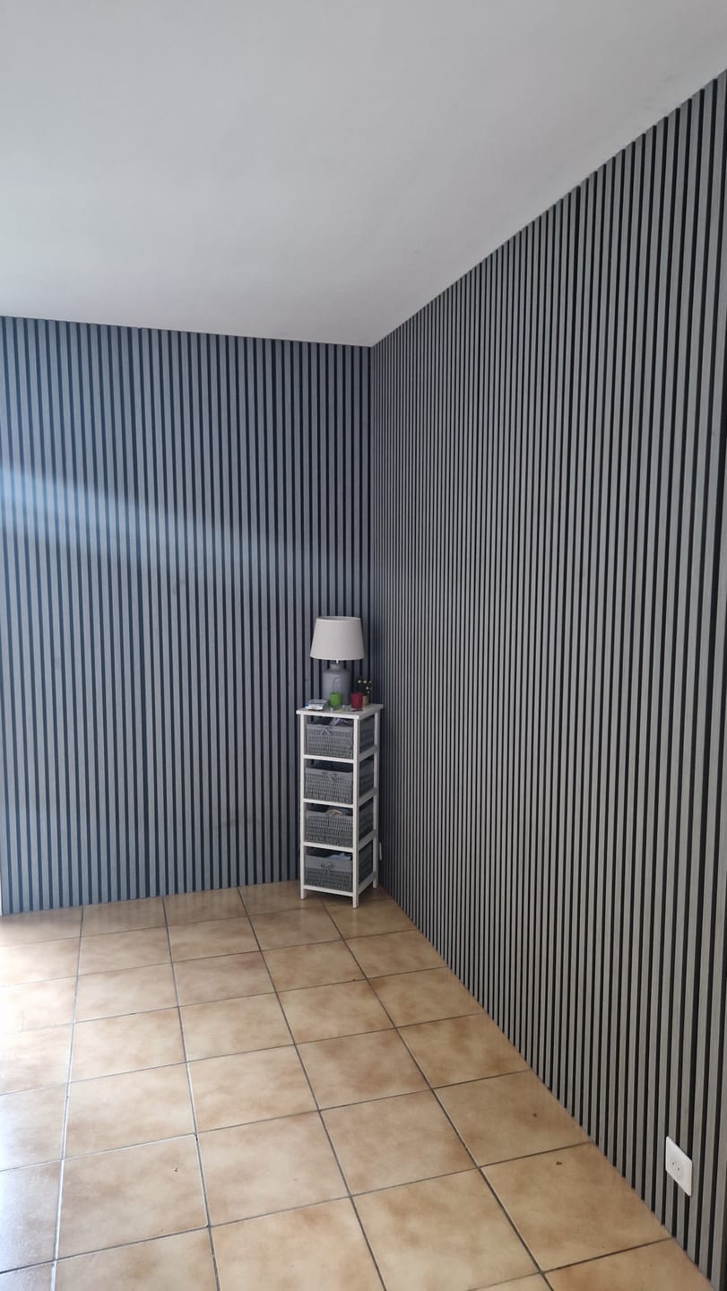 Customer photo review of Panneau Acoustique Bois Gris Clair - 270 Feutrine Noir