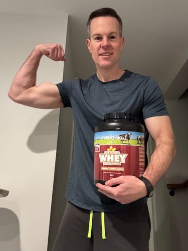 Customer photo review of Whey Protein Isolate with Organic Vanilla