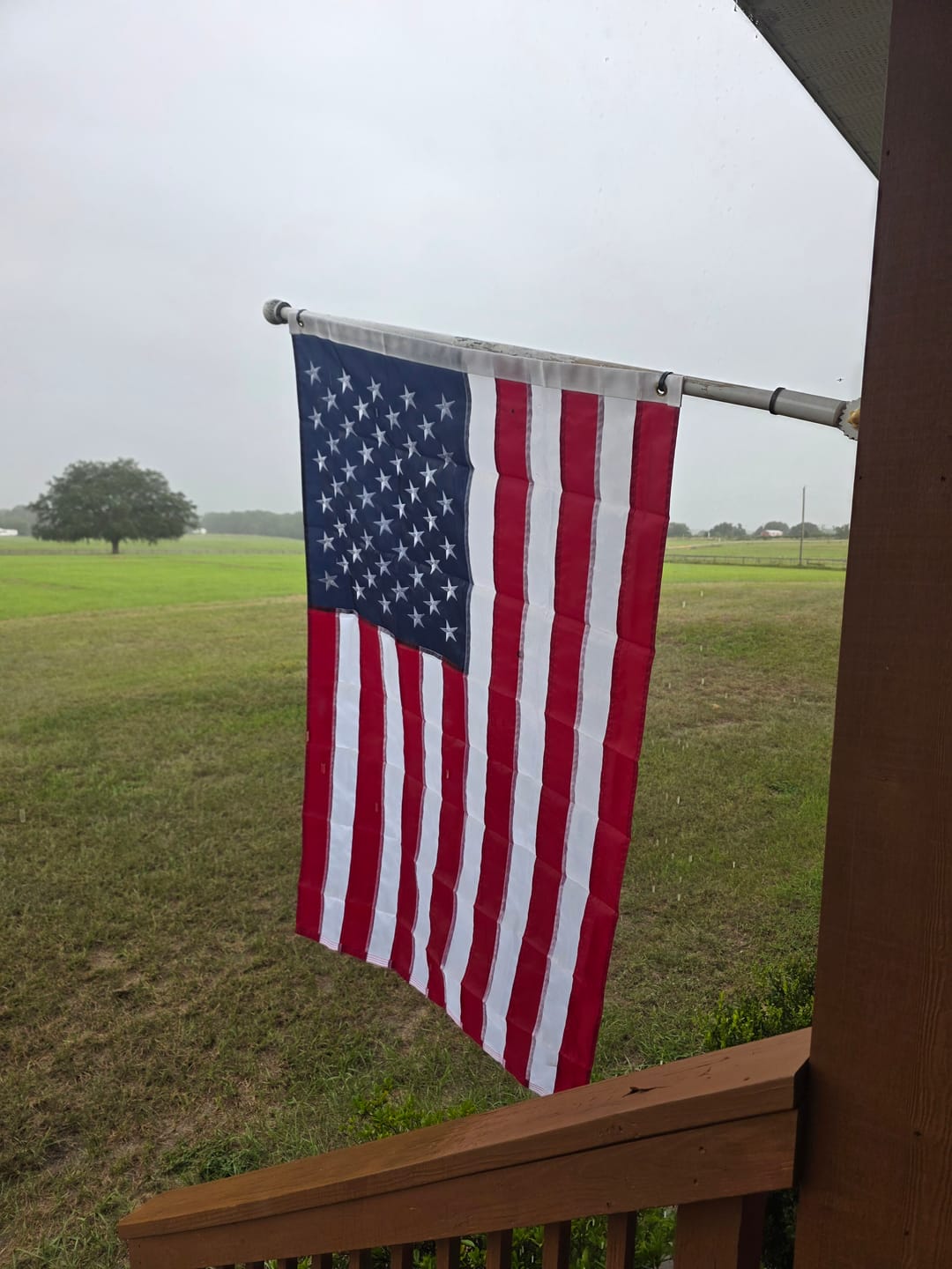 Customer photo review of 3x5 American Flag – Heavy-Duty Nylon US Flag with Embroidered Stars, Sewn Stripes & Brass Grommets | Outdoor All-Weather