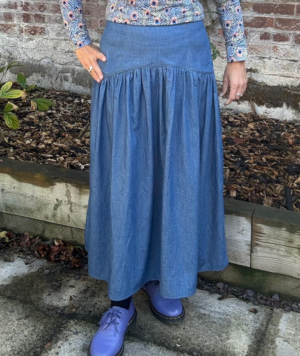 Customer photo review of Lightweight 4oz Washed Denim Fabric