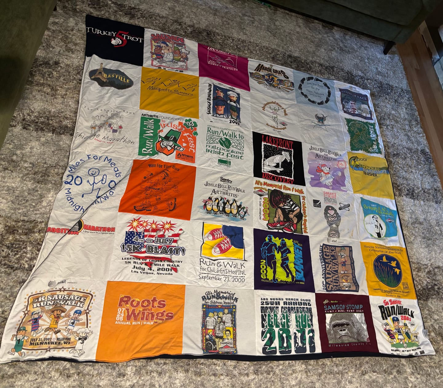 Customer photo review of Project Repat T-Shirt Quilt