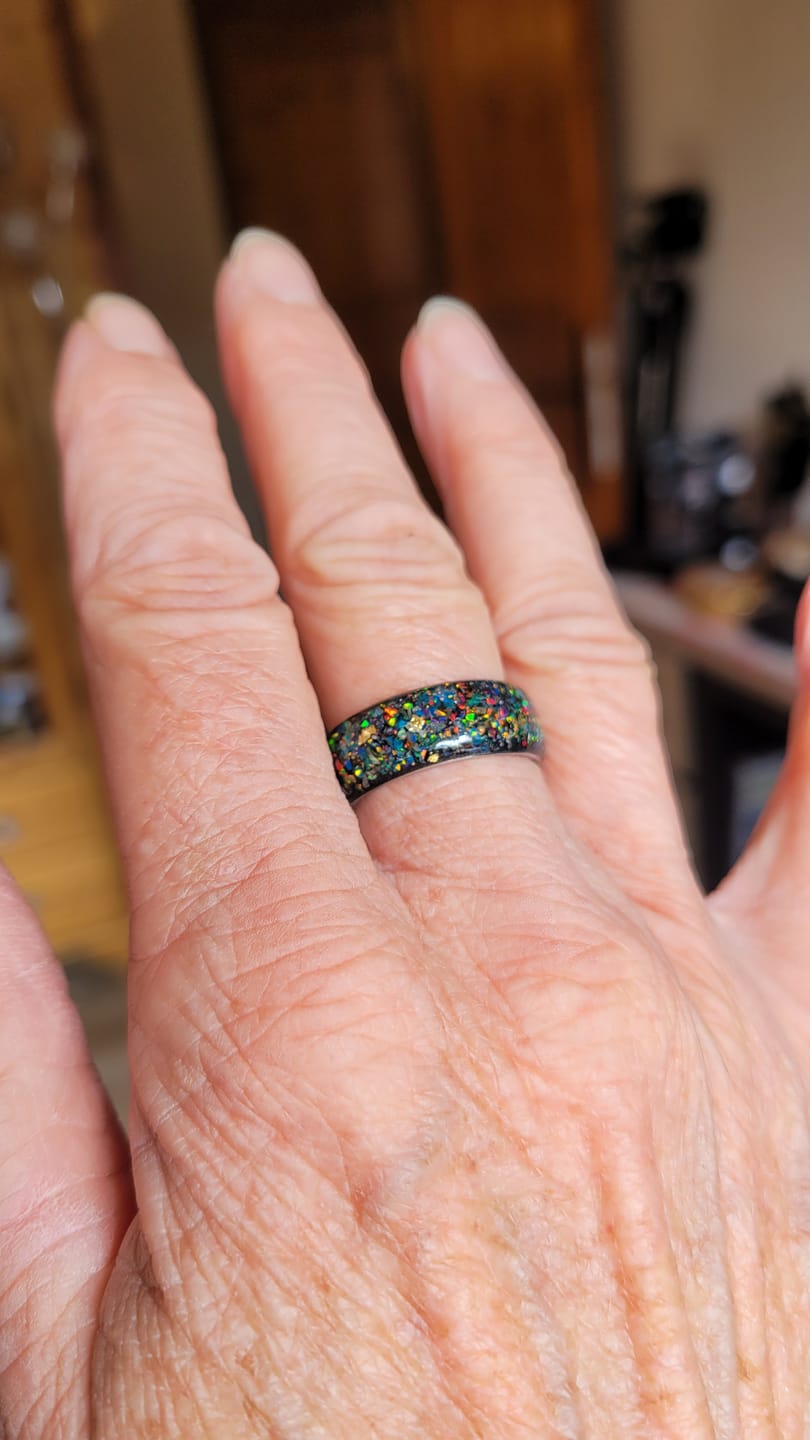Customer photo review of Bague Personnalisée en Tungstène - Collection Boundless
