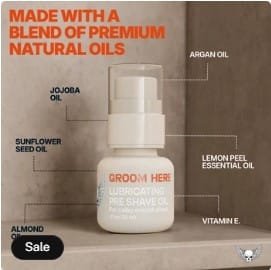 Customer photo review of Lubricating Pre-Shave Oil