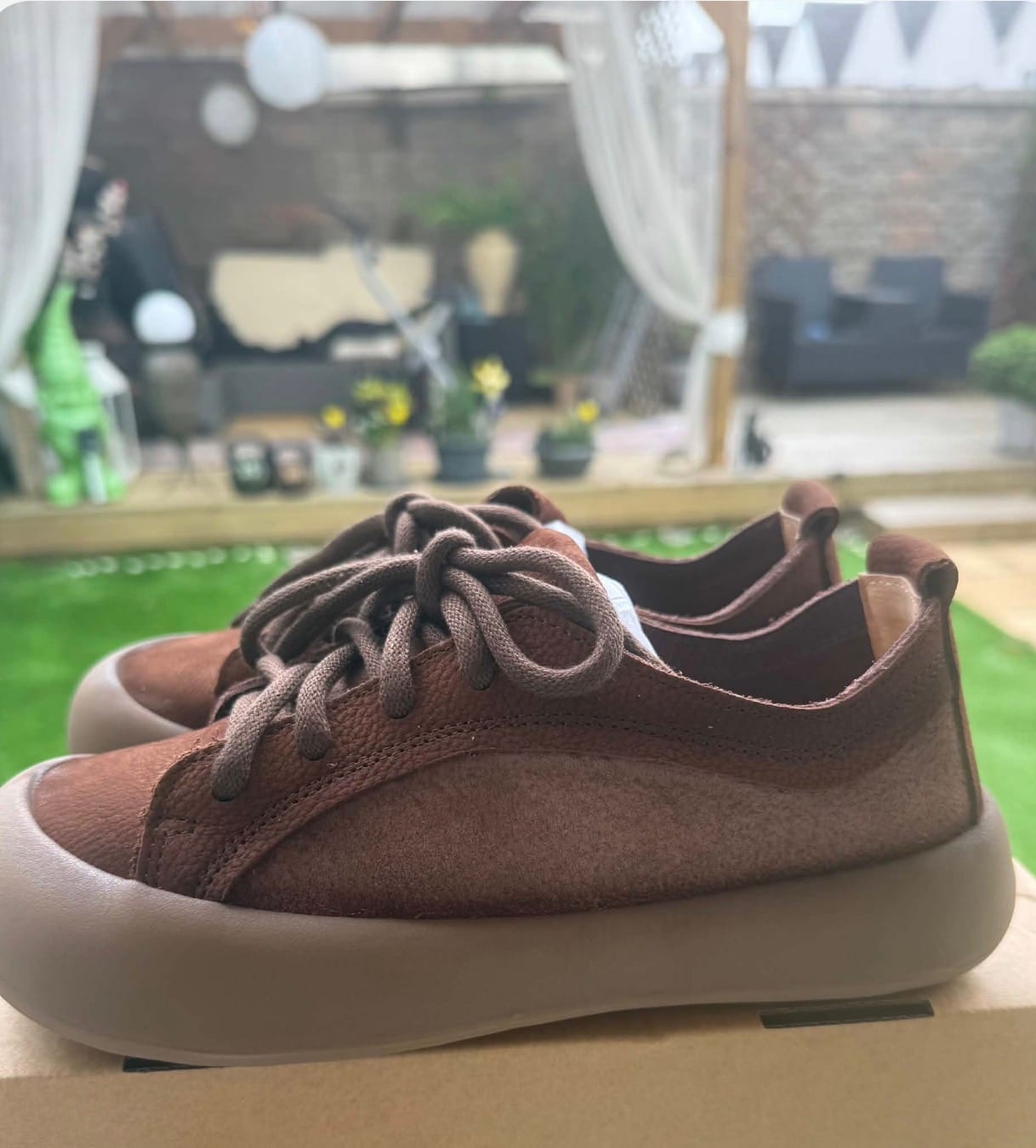 Customer photo review of Women Vintage Spring Genuine Leather Strap Flat Shoes
