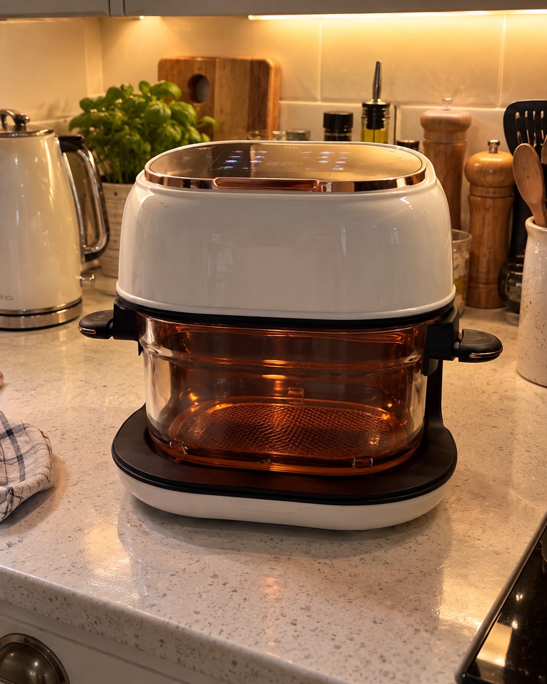 Customer photo review of Premium Glass Air Fryer