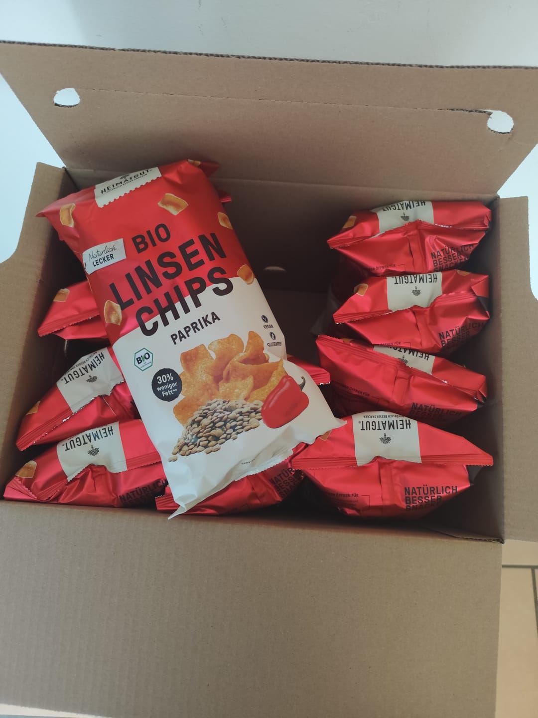Customer photo review of Bio Linsen Chips Paprika