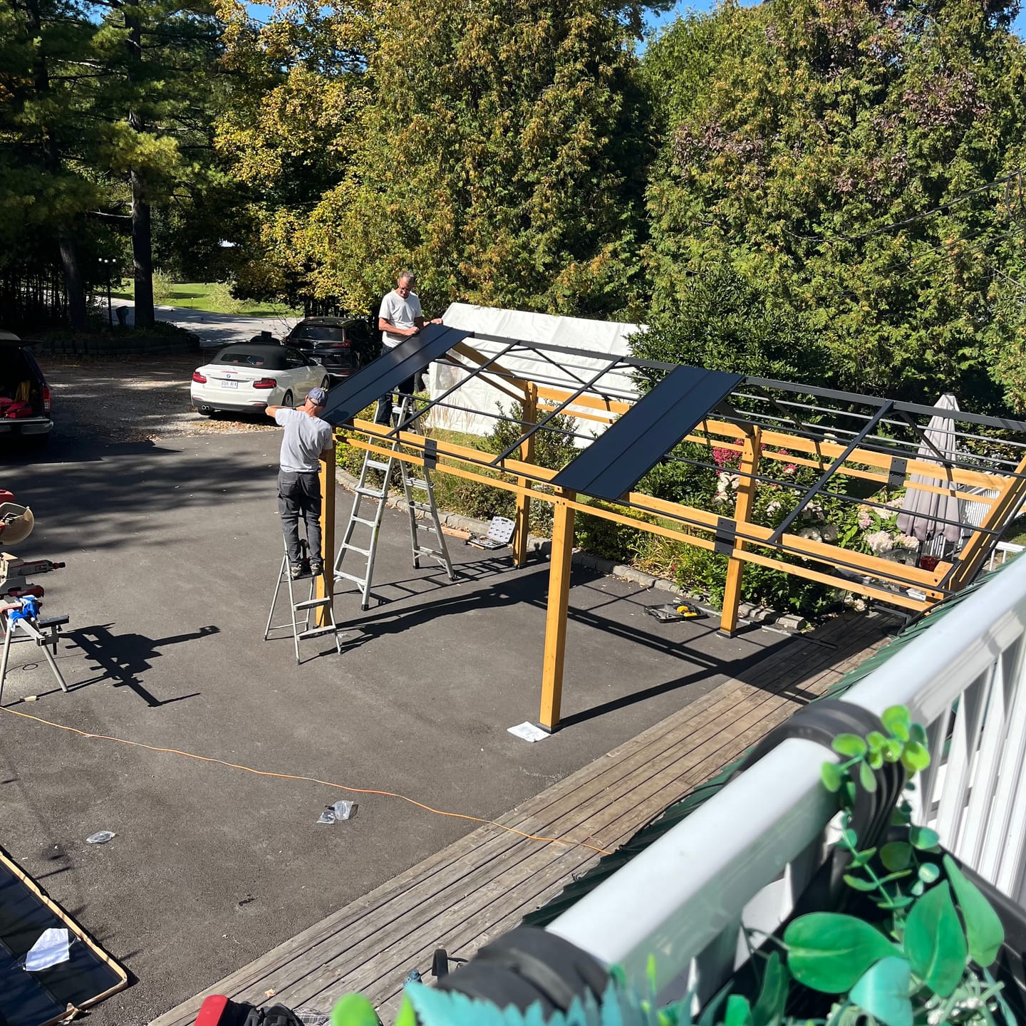 Customer photo review of Timberland Premium Wood Carport, 11x20