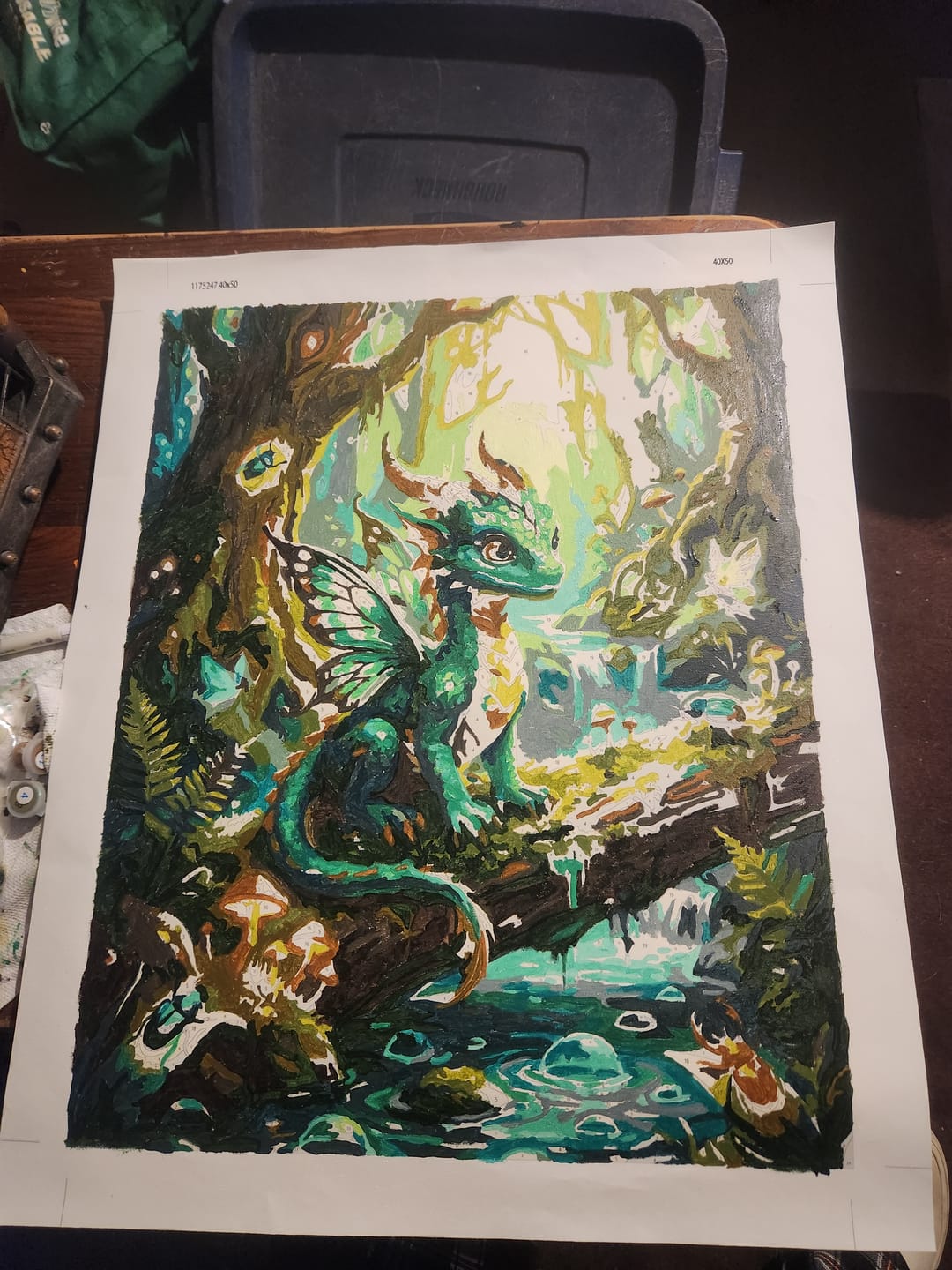 Customer photo review of Enchanted Forest Dragon (Paint by Numbers)