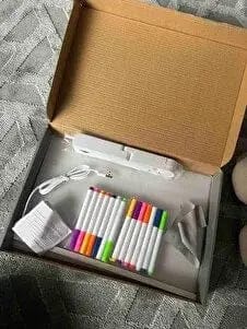 Customer photo review of ORNEDAS™ Renkli LED Işıklı Yazı ve Çizim Tahtası