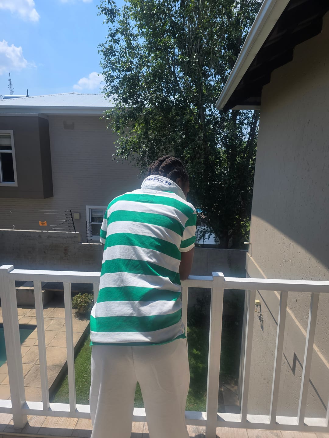Customer photo review of Elite Rugby Polo Bright Green & Off White