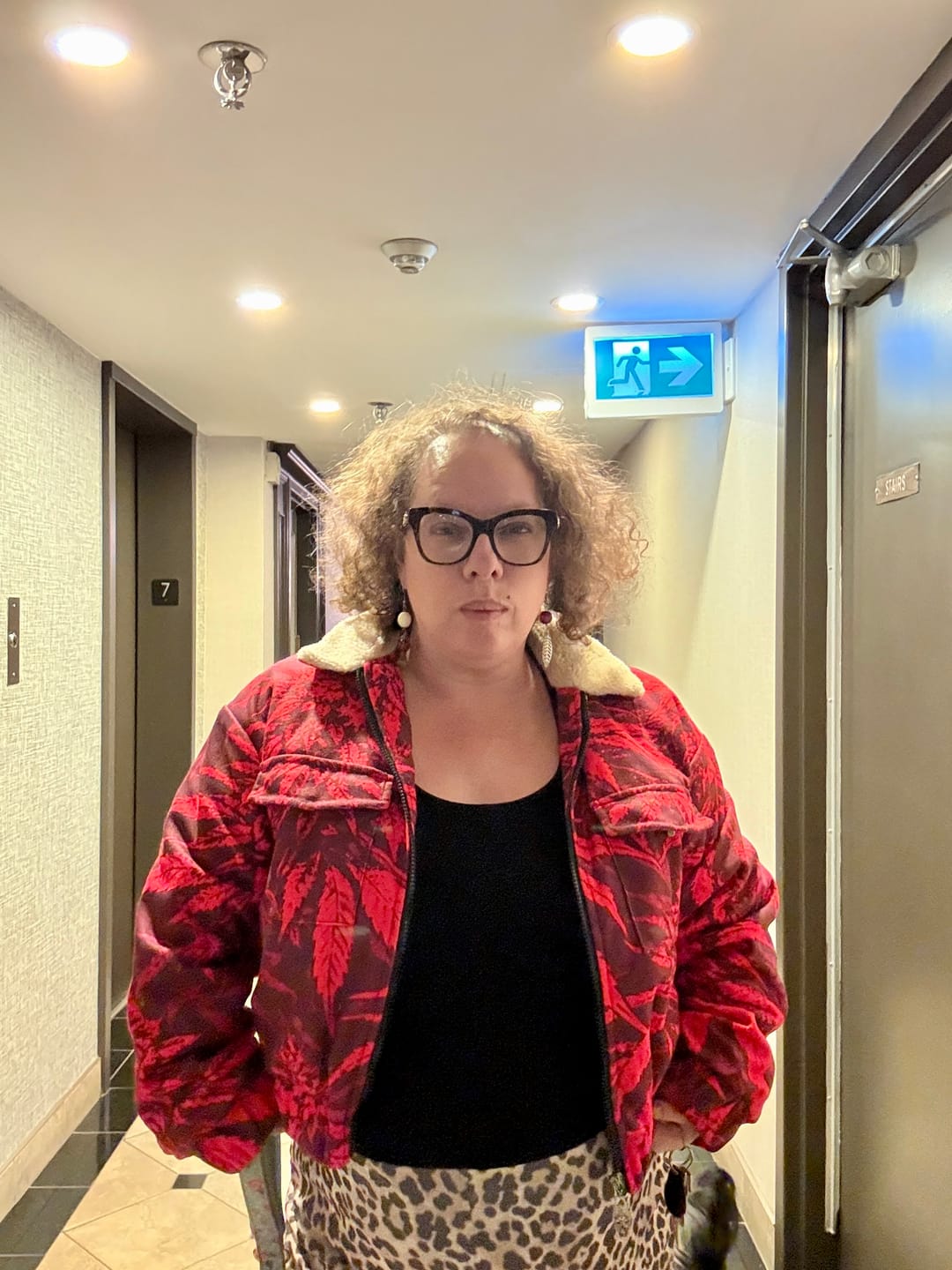 Customer photo review of Electric Lettuce Patch-Pocket Fleece Jacket