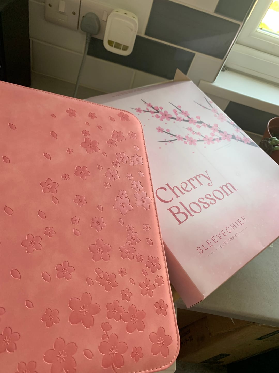 Customer photo review of Cherry Blossom - Toploader Trading Card Binder