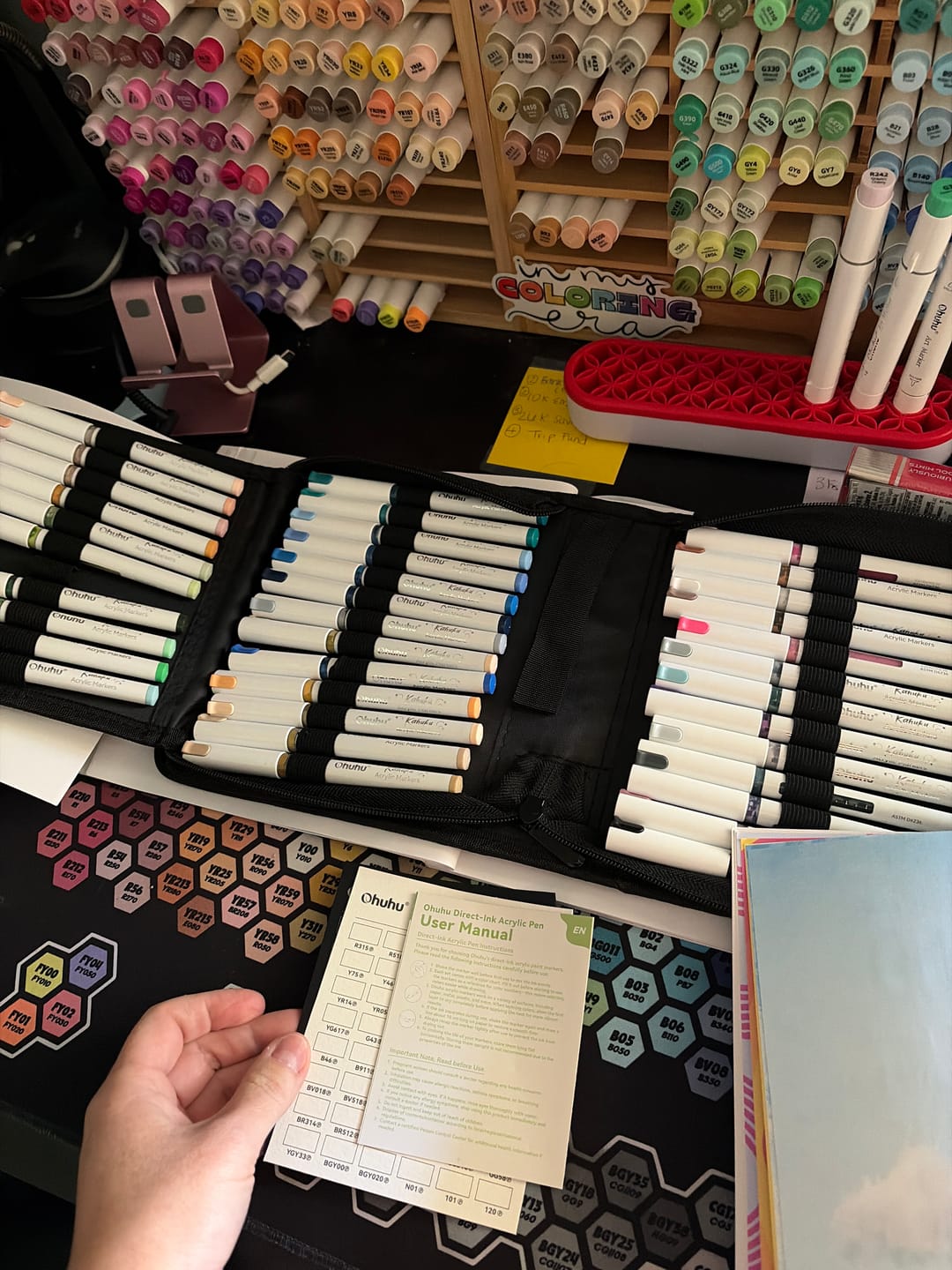 Customer photo review of Ohuhu Kahuku Series Direct-ink Acrylic Paint Markers