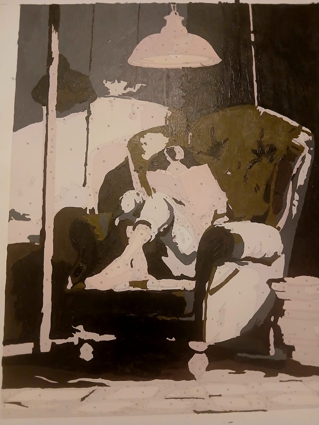 Customer photo review of Cozy Reading Nook | Paint by Number