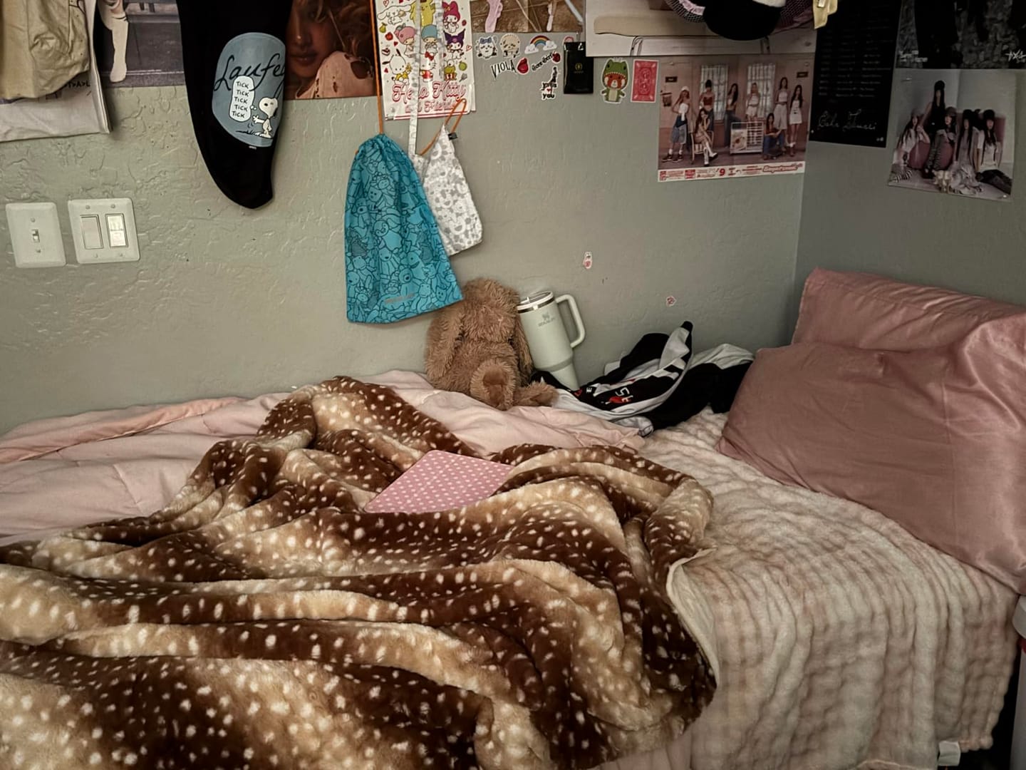 Customer photo review of Faux Fur Deer Blanket