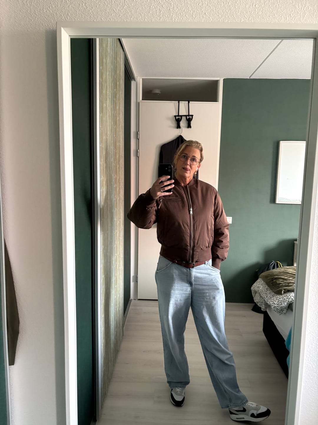 Customer photo review of Dihya Bomber Jacket | Brown