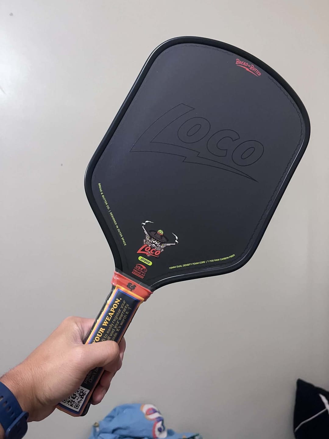 Customer photo review of The Loco 16mm Pickleball Paddle Hybrid