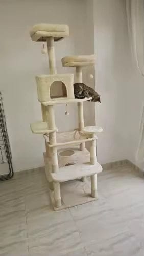 Customer photo review of Arbre à chat XXL beige 180 cm — Bok