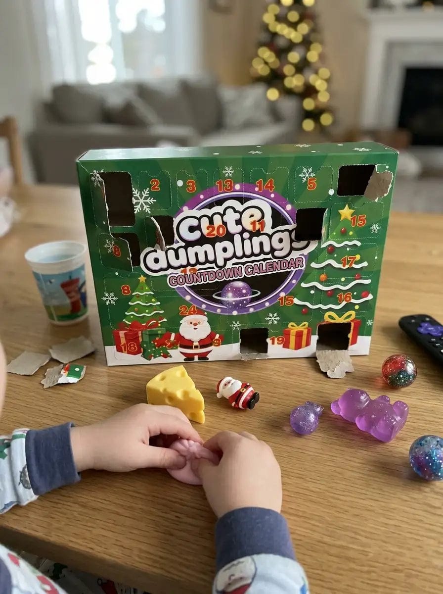 Customer photo review of 24-Day Christmas Dumpling Squishy Advent Calendar