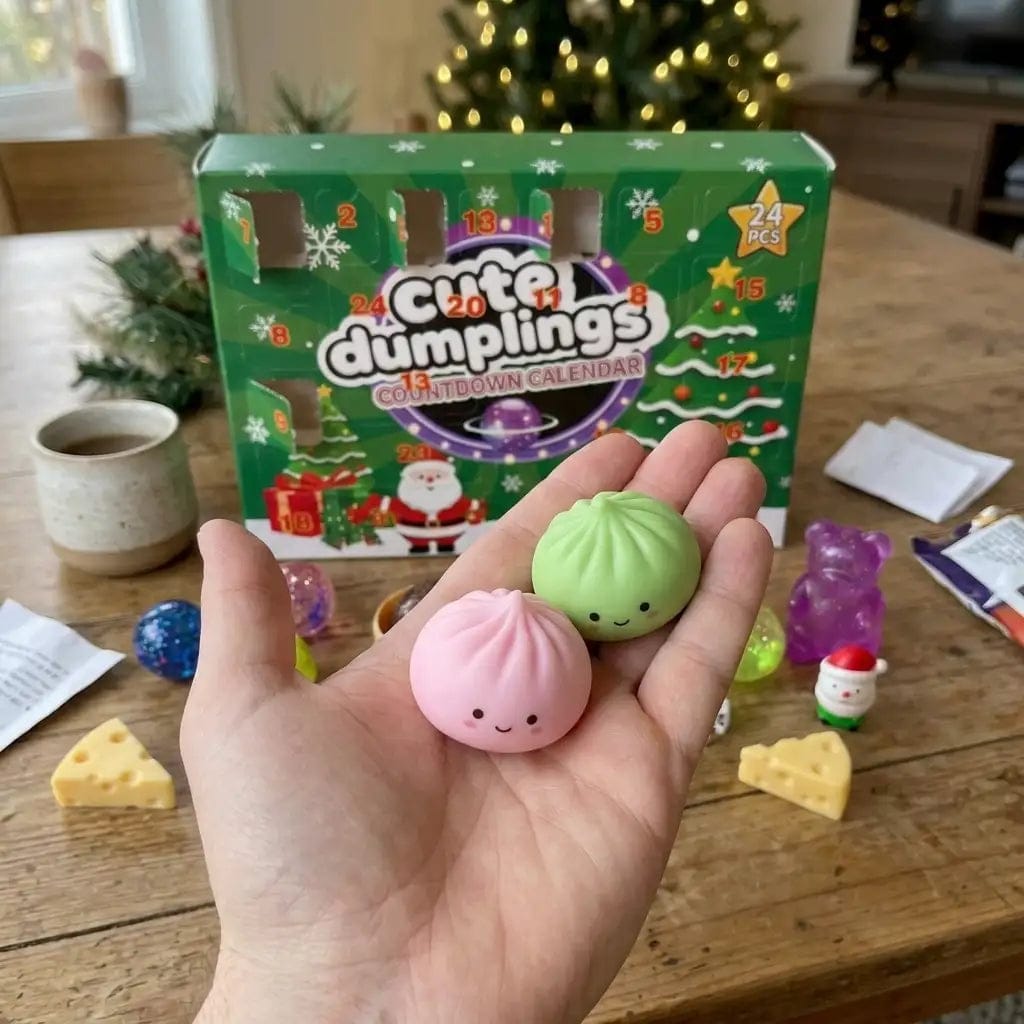 Customer photo review of 24-Day Christmas Dumpling Squishy Advent Calendar