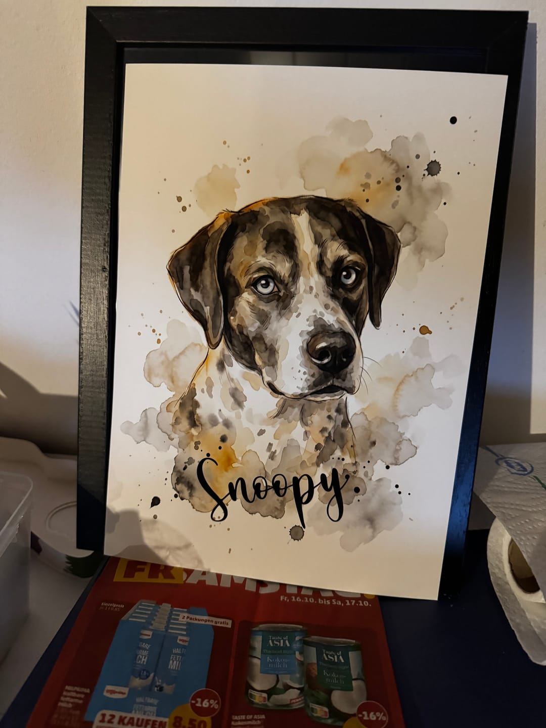 Customer photo review of Personalisiertes Haustier-Aquarell "Wasserfarben"