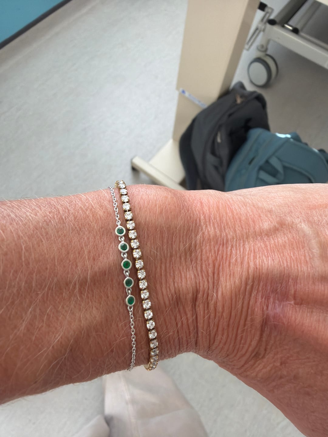 Customer photo review of Minimal Tennis Bracelet