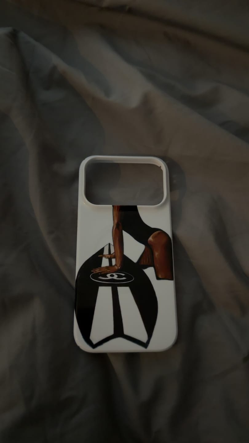 Customer photo review of Cool Girl Surfer Phone Case White