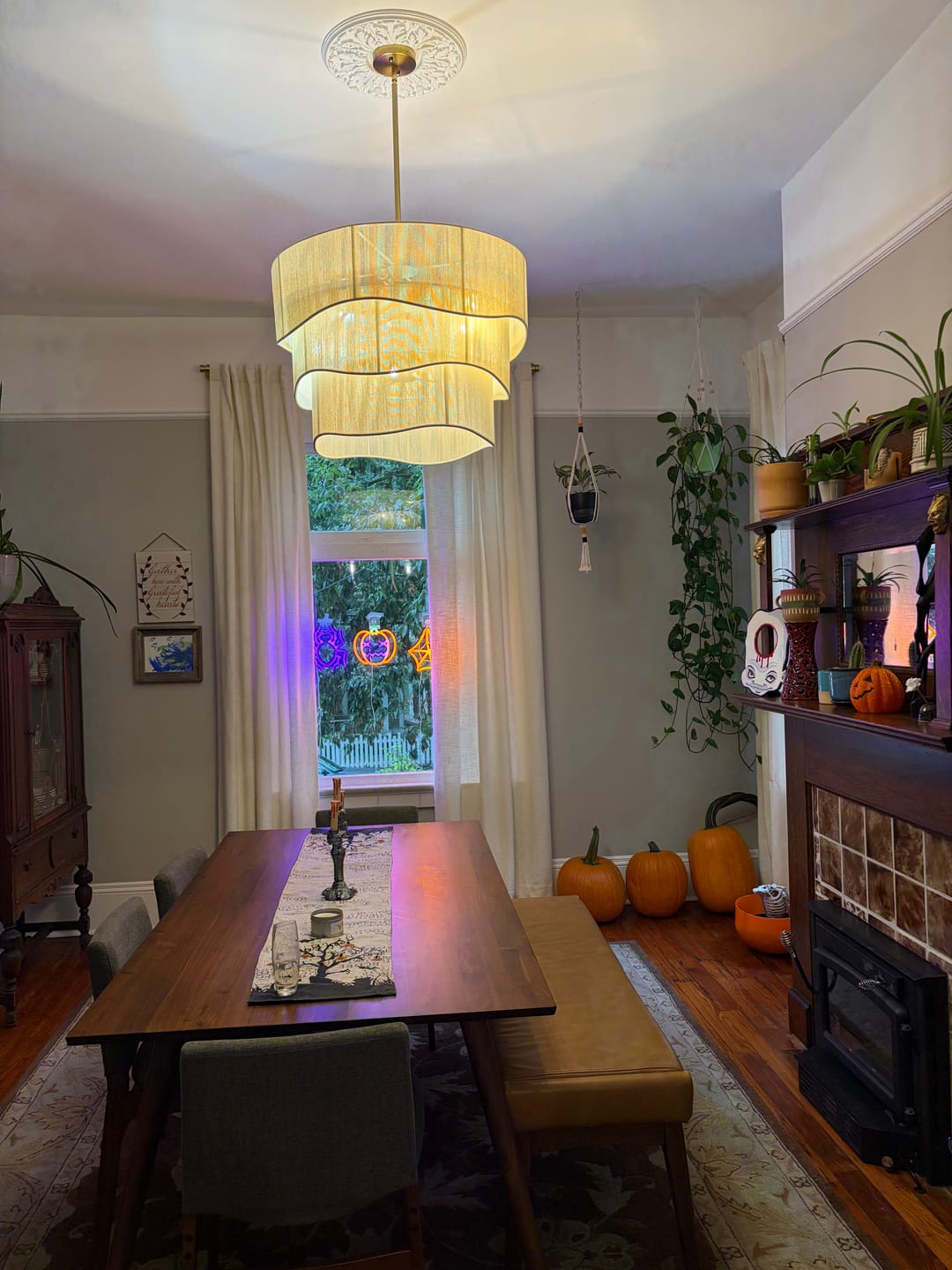 Customer photo review of 3-Tier Beige Woven Thread Drum Pendant Light