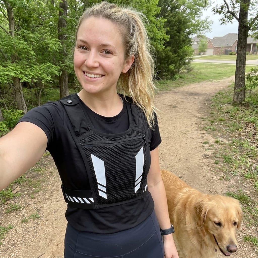 Customer photo review of Hands-Free Reflective Running Vest