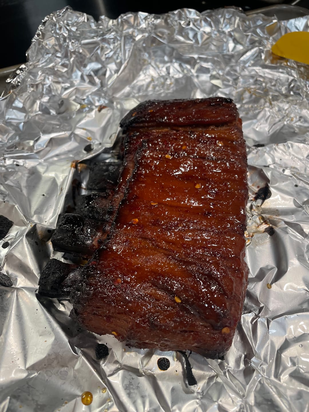 Customer photo review of Hot Vegan Honey Baby Ribs (1 Rack)