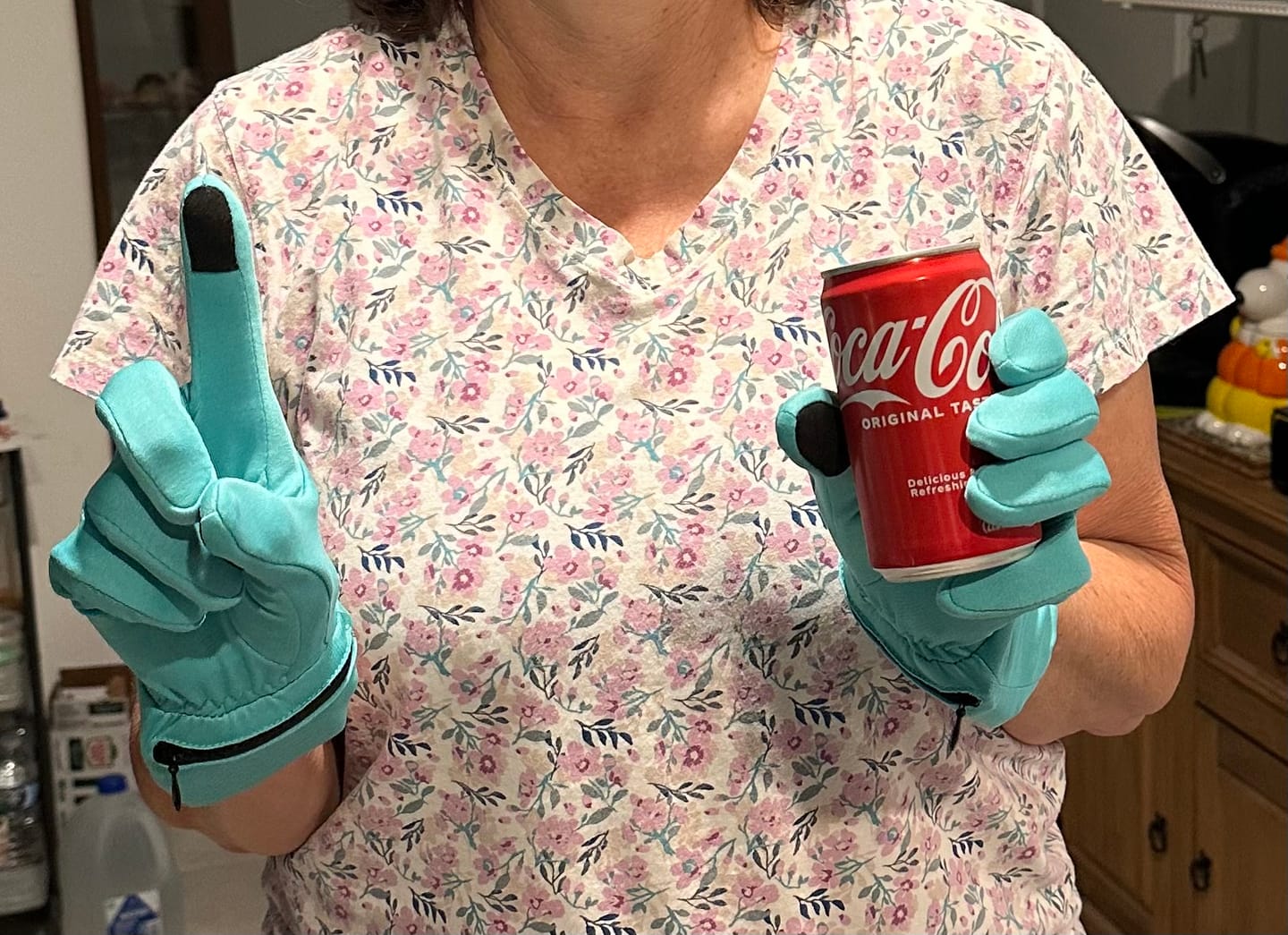 Customer photo review of Toasty Touch® Ultra Thin Heated Gloves